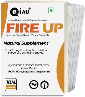 Qiao Fire Up Wellness Power Capsule For Men ! Relieves Stress, Tiredness & Fatigue(Pack of 5)