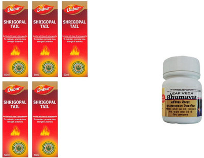 Dabur Shrigopal Tail For Strength With Leaf Rhumawat 20 Tab(Pack of 6, 250 ml)