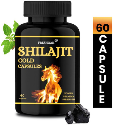 freshoak Shudh Shilajit Gold Capsules | Enhance your Stamina & Power With Shilajit |(60 Capsules)