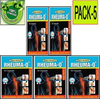 Dipan Herbal's Original Rheuma Q 30 capsule For All Kind Of Rheumatic Problems(Pack of 5, 150 Capsules)