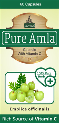 DR. VEDA'S Ayurvedic Herbal Amla Capsules | Rich Source of Vitamin C(60 Capsules)