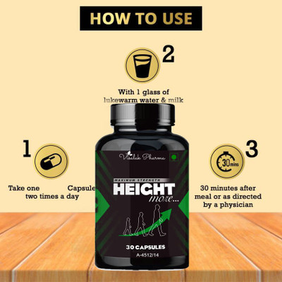 visalak pharma Height More-cap-sules Useful to Height More Supplement(30 Capsules)