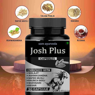 SOM AYURVEDA Josh Plus Capsules For Men Boost Immunity(30 Capsules)