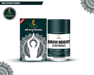 grinbizz Grow Height Capsule Helps for Height Growth/Growth Body Bones/Height Gainer(30 Capsules)