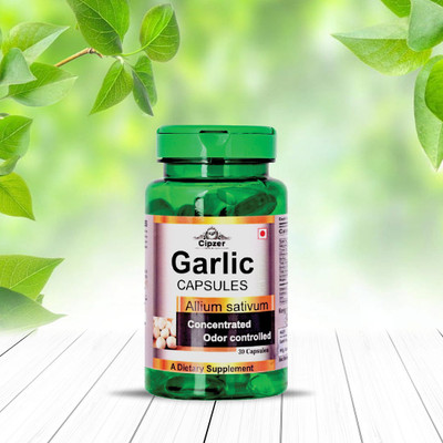 CIPZER Garlic Capsule(30 Caps)-Strengthen immune system,Maintain cholesterol level(30 Capsules)
