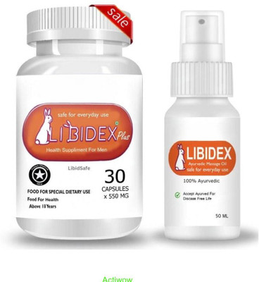 libidex Capsule & Oil For Herbal Active Power Surge X11(30 Capsules)