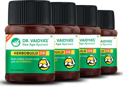 Dr. Vaidya's Herbobuild | Ayurvedic Muscle & Mass Gainer For Enhanced Stamina & Peak Fitness(Pack of 4)