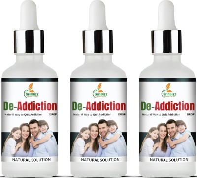 grinbizz Natural Solution for Lasting Freedom from Drug, Alcohol, and Smoking Addiction(Pack of 3)