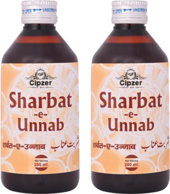 CIPZER Sharbat E Unnab 400ML Works As A Mild Purifier & Helps With Hyperthermia(Pack of 2, 400 ml)