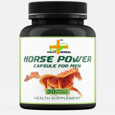 VIKJIT HERBALS H0RSE P0WER CAPSULE AYURVEDIC SUPPLEMENT F0R MEN(30 Capsules)