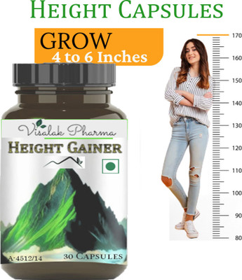 visalak pharma Height Gainer-Ayurvedic Height Increase cap-sules(30 Capsules)