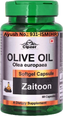 CIPZER Olive Oil Capsule Natural Heart Care, Cholestrol Control & Skin Care 60 Capsules