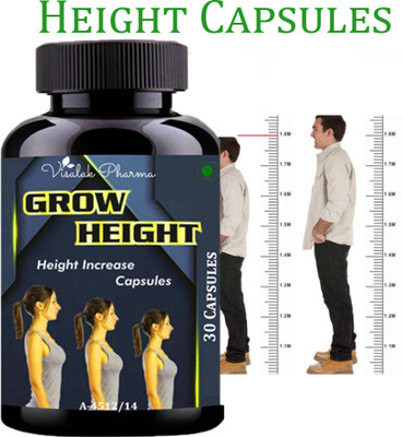 visalak pharma Grow Height Capsule For Developes Length of Bones Gains Extra Inches(30 Capsules)