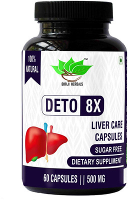 BIRJI HERBALS AYURVEDIC DET0 8X 60veg capsules pack of 1(60 Capsules)