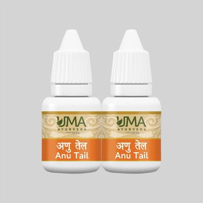 Uma Ayurveda Anu Tail Nasal Oil Drops Useful For Nasal Throat Ear Eyes Head and Facial Skin(Pack of 2)