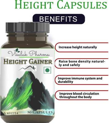 visalak pharma Height Gainer Height Improvement Herbal Supplement For Speed Height Formula(30 Capsules)