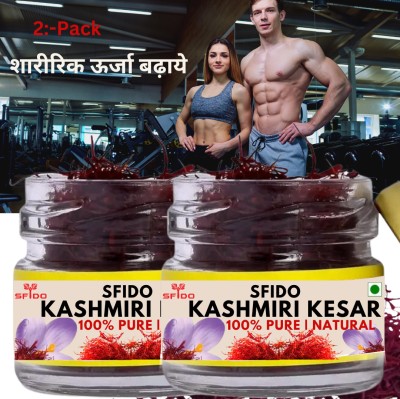 Secure Healthcare Sfido Kashmiri Kesar | kesar saffron | Stamina | Energy | Men & Women(Pack of 2)