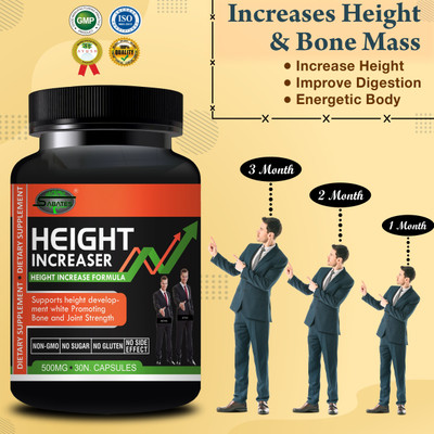 Sabates Increaser Pills | Height Capsules Improve Body Growth Bone Density(30 Capsules)
