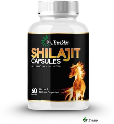Dr.TrueSkin Shilajit Gold Ayurvedic Men’s Energy Plus 60 Capsules SLT01 A01(60 Capsules)