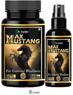Dr.TrueSkin Max Mustang Capsule Pack 60 Caps + Oil 50ml(30 Capsules)