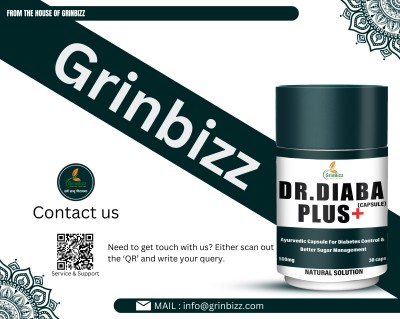 grinbizz Dr Diaba Plus Capsule for Diabetes Control, Maintain Sugar & Insulin Levels(Pack of 3)