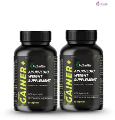 Dr.TrueSkin Weight Gainer+ Capsules for Daily Power Growth 90CAPS(Pack of 2, 180 Capsules)