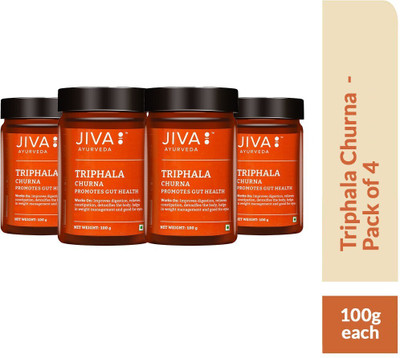 JIVA Triphala Churna - Improves Bowel Movement & Indigestion, Constipation and Digestive Disorders - Pack of 4(Pack of 4, 100 g)