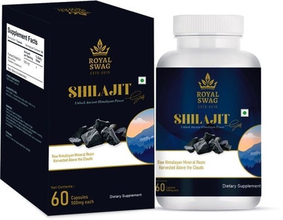 ROYAL SWAG Shilajit Capsules for Stamina, Energy and Power(60 Capsules)