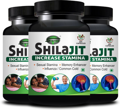 Sabates Shilajit Herbal Tablets Boosts Immunity & Power Improves Metabolism(Pack of 3, 90 Capsules)