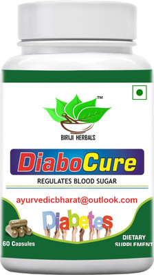 BIRJI HERBALS DIABO CURE AYURVEDIC CAPSULES 60veg capsules pack of 1(60 Capsules)