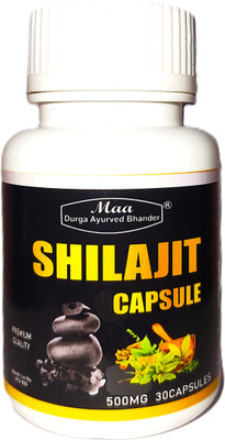 Maadurga ayurved bhander Shilajit Capsules |Rich in Fulvic Acid|For Strength, Power & Stamina(30 Capsules)