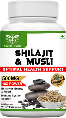 BHARAT HEALTH SHILAJIT & MUSLI 60VEG CAPSULE/500MG(60 Capsules)