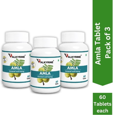 VALKYRINE Amla Tablet | Natural & Rich Source of Vitamin C(Pack of 3, 60 Tablets)