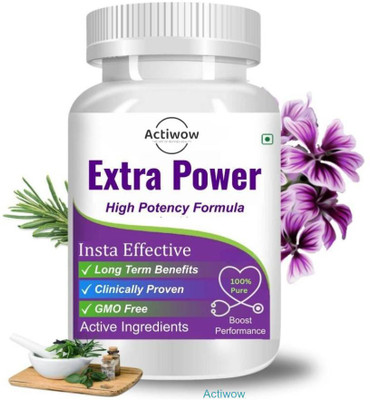 ACTIWOW Extra Power Capsules - The Manly Energy Fix(30 Capsules)