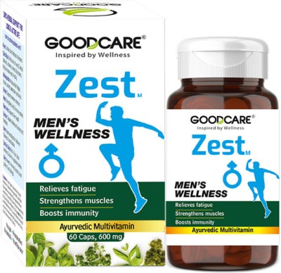 GOODCARE Zest Men | Herbal Multi-Vitamin for Men, with Ashwagandha and Arjun