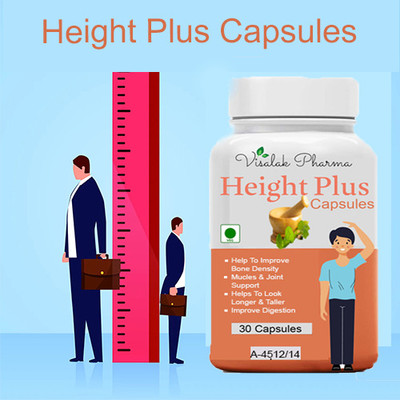 visalak pharma Height Plus herbal cap-sules for growing maximum height(30 Capsules)
