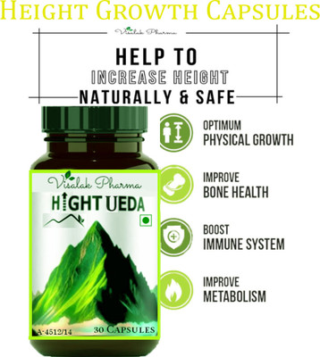 visalak pharma Hight Ueda Height cap-sules Increases Body Growth Maximizer Bone Density(30 Capsules)