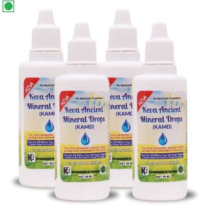 KEVA Ancient Mineral Drops – Natural Trace Minerals for Energy, Immunity & Detox(Pack of 4, 200 ml)
