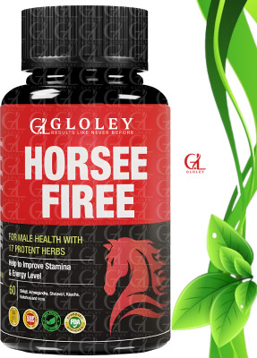 GLOLEY Horse Ayurvedic Orignal Capsule With Fire Daily Support Tablets(60 Capsules)