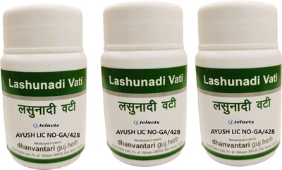 ITELNETS Dhanvantari Lashunadi Vati Tabs (3 x 60T Each)(180 Tablets)