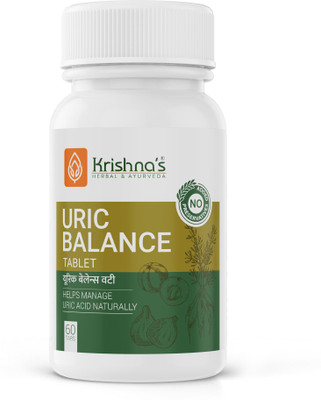 Krishna's Herbal & Ayurveda Uric Balance Tablet Blend of 9 Herbs Helps to Reduce Uric Acid Levels Naturally(60 Tablets)