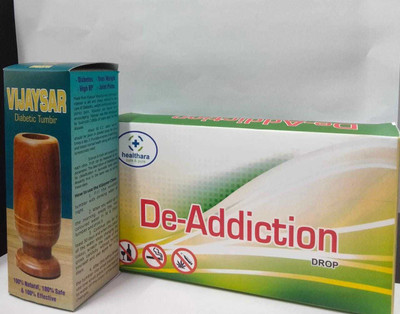 grinbizz Combo Of De-Addiction Drop With One Ayurvedic Tumbler Ayurvedic Combo(Pack of 5, 150 ml, 100 g)