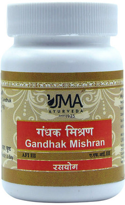 Uma Ayurveda Gandhak Mishran 80 Tab Useful in Blood Purification Burn Injury Diabetes(80 Tablets)