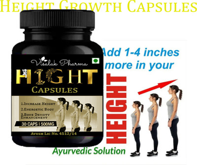 visalak pharma Hight Capsule-Height Growth Ayurvedic tab-lets InCrease Height & Bone Density(30 Capsules)