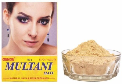 GANGA Multani Powder - Fullers Earth for Face, Skin, Face Pack (Pack of 1) 100gm