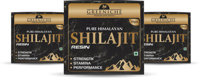 Greeniche Himalayan Shilajit Resin for Performance| Strength, Power & Stamina|30g(Pack of 3, 30 g)