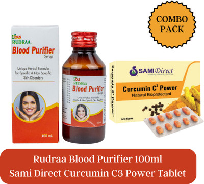 Rudraa Blood Purifier 100ml & Sami Direct Curcumin C3 Power 30 Tablet(Pack of 2, 100 ml, 30 Tablets)