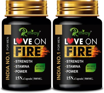 Riffway Love On Fire | Natural Capsule Stamina Capsule For Better Strength(Pack of 2)