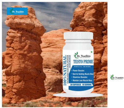 Dr.TrueSkin Testo Prime Capsules with Shilajit and Gokhru for Strength(30 Capsules)