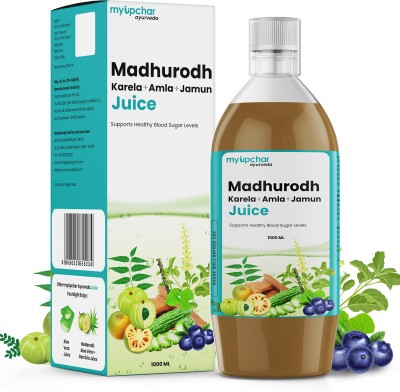 myupchar ayurveda Madhurodh Juice 1L | Helps in Blood Sugar Level Management | With Karela, Jamun